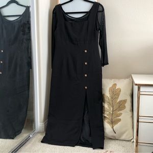 NWOT Black Maxi Dress, Size M/L